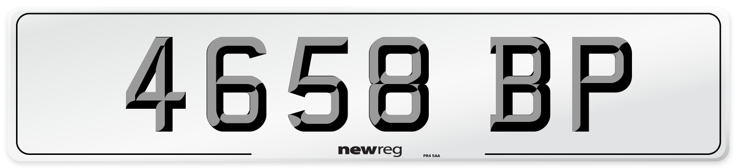 4658 BP Front Number Plate