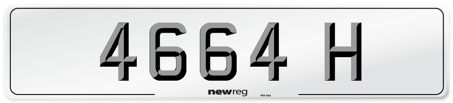 4664 H Front Number Plate