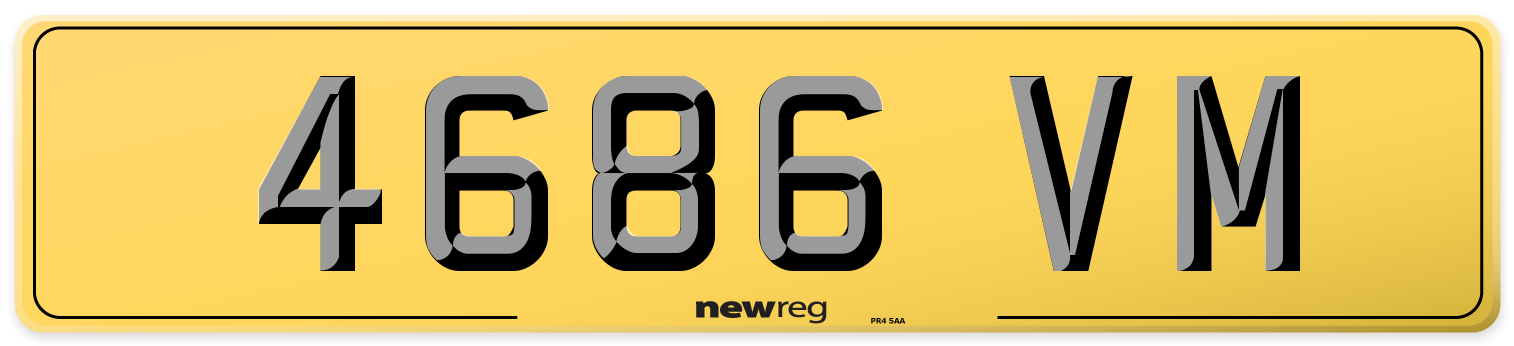 4686 VM Rear Number Plate