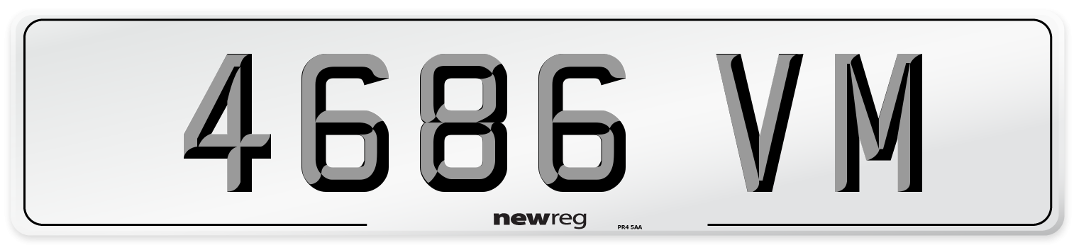 4686 VM Front Number Plate
