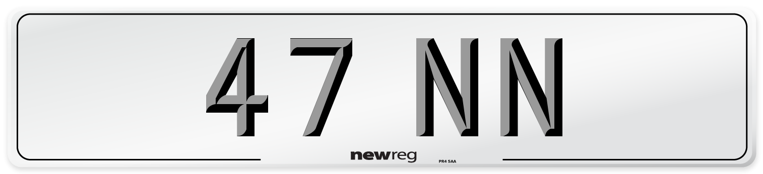 47 NN Front Number Plate