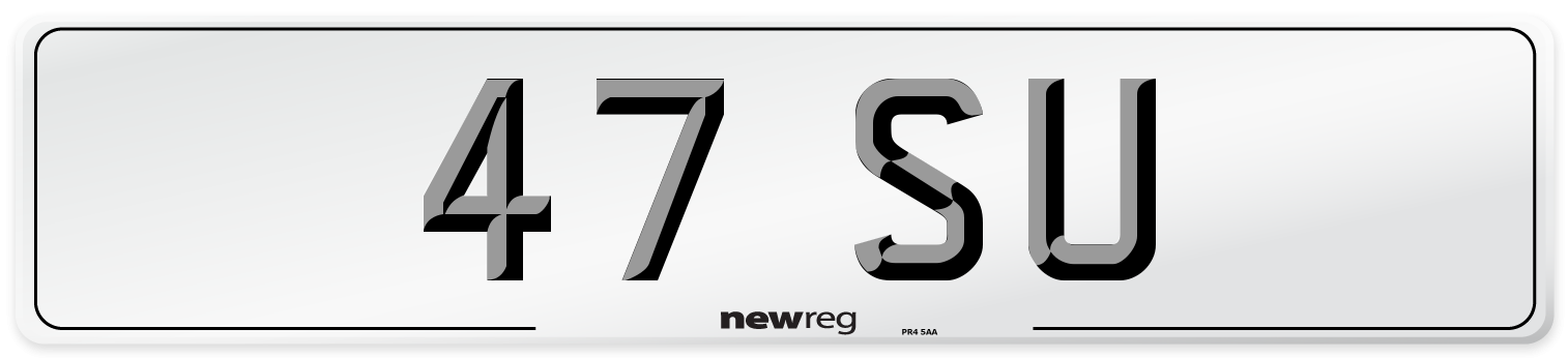 47 SU Front Number Plate