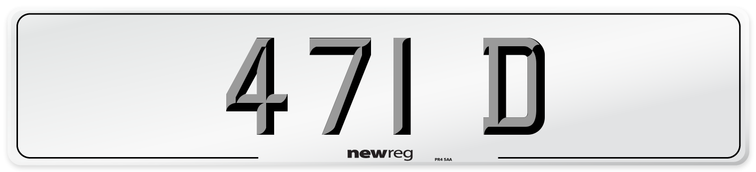 471 D Front Number Plate