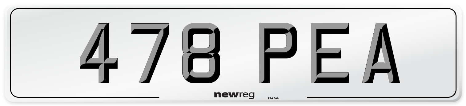 478 PEA Front Number Plate