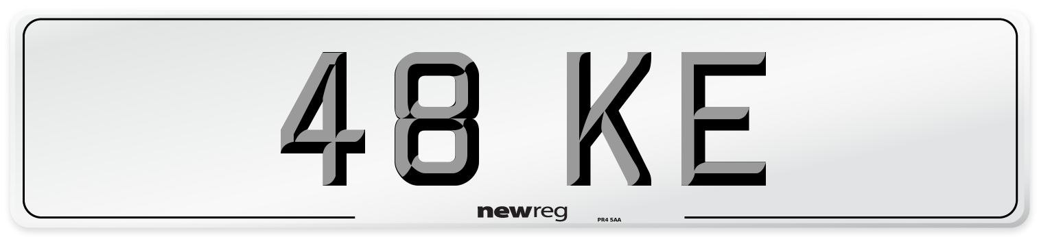 48 KE Front Number Plate