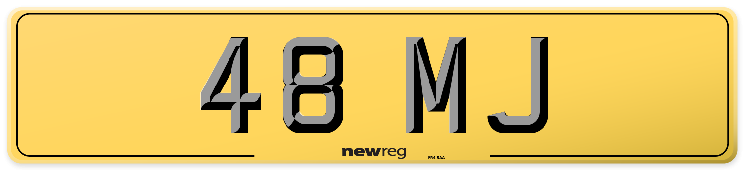 48 MJ Rear Number Plate