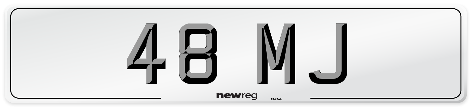 48 MJ Front Number Plate