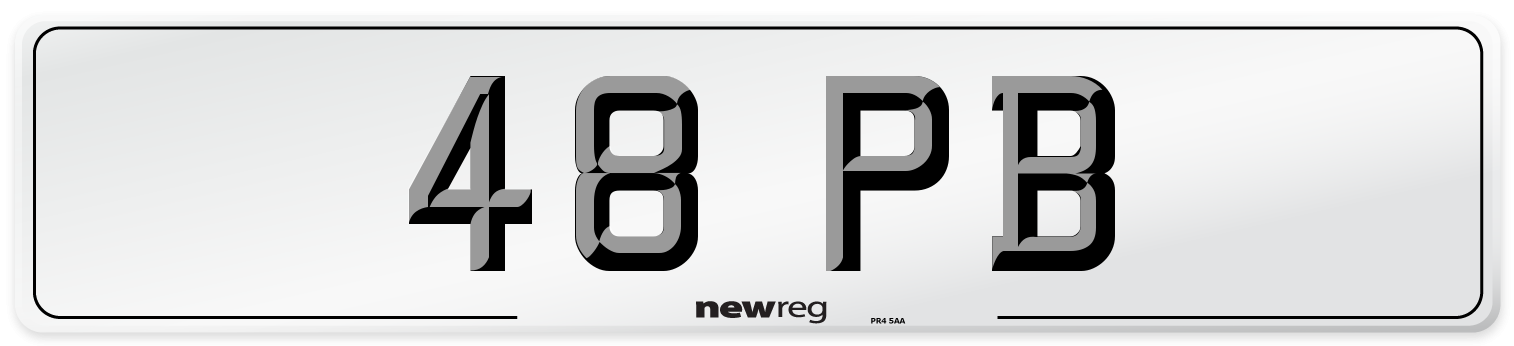 48 PB Front Number Plate