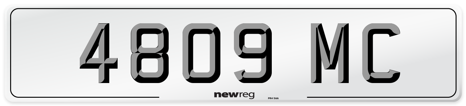 4809 MC Front Number Plate