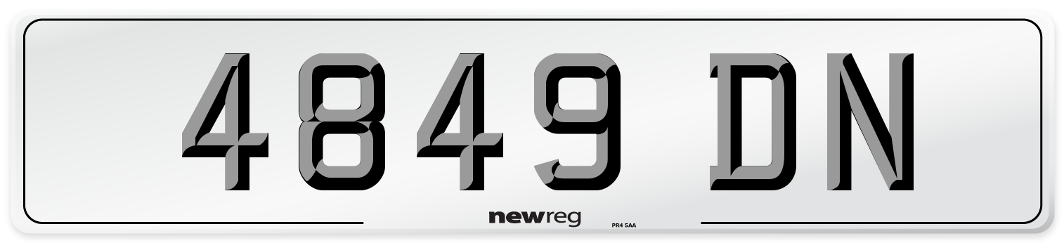 4849 DN Front Number Plate
