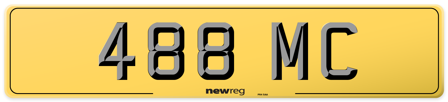 488 MC Rear Number Plate