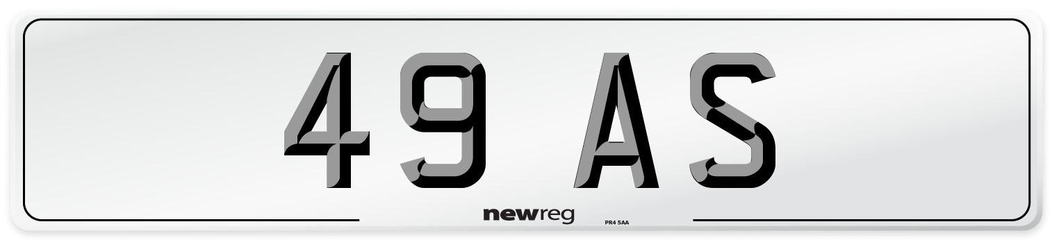 49 AS Front Number Plate