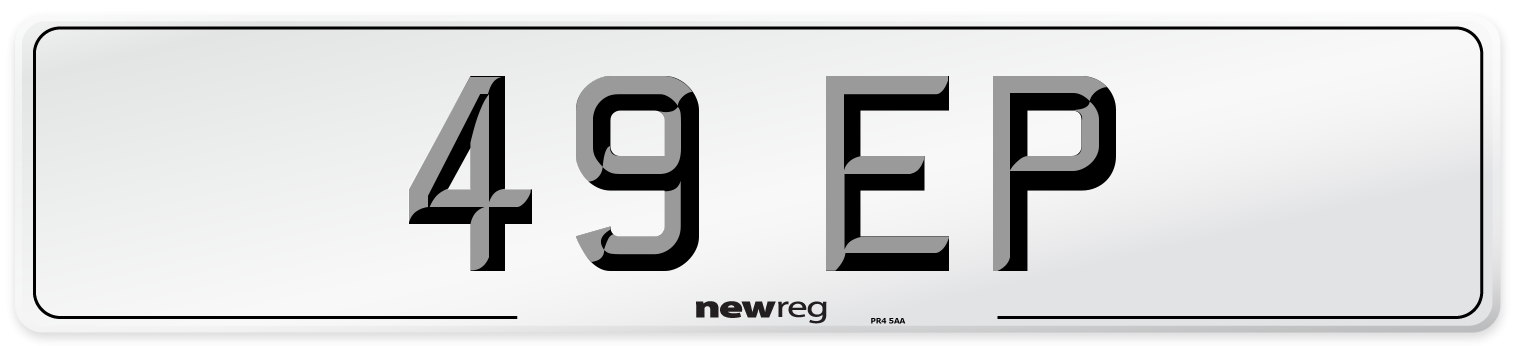 49 EP Front Number Plate