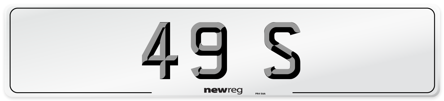 49 S Front Number Plate