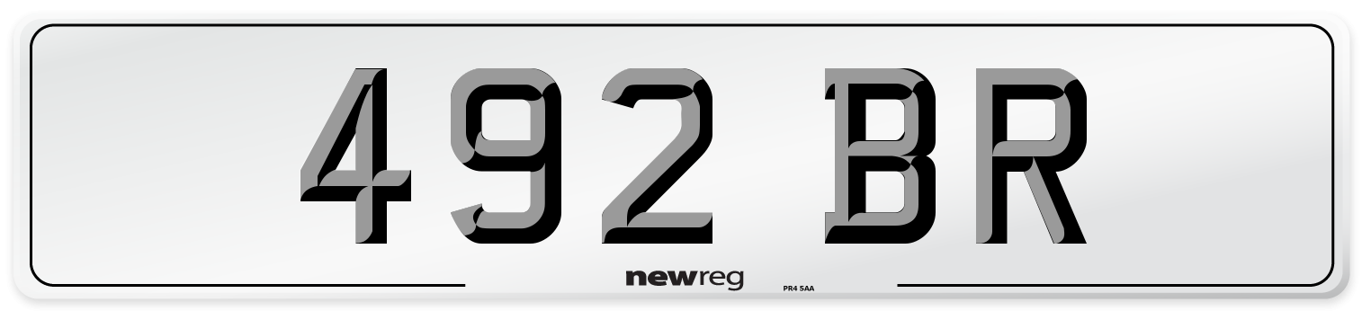 492 BR Front Number Plate