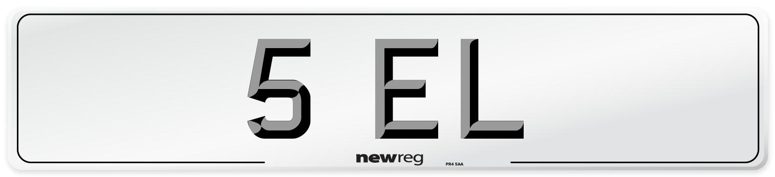 5 EL Front Number Plate