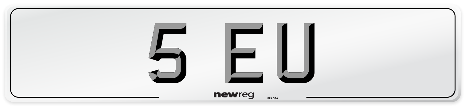5 EU Front Number Plate