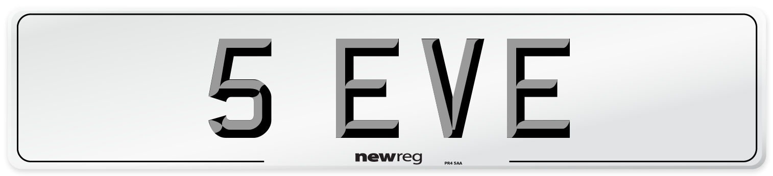 5 EVE Front Number Plate
