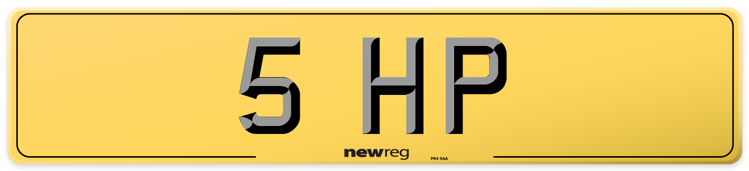 5 HP Rear Number Plate
