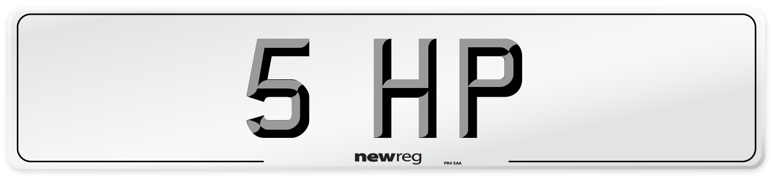 5 HP Front Number Plate