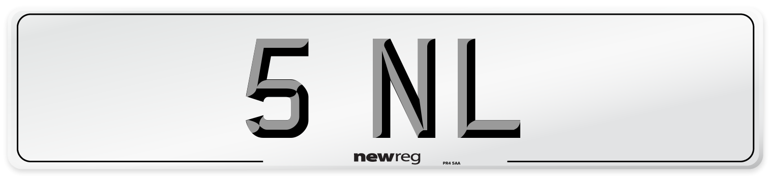 5 NL Front Number Plate