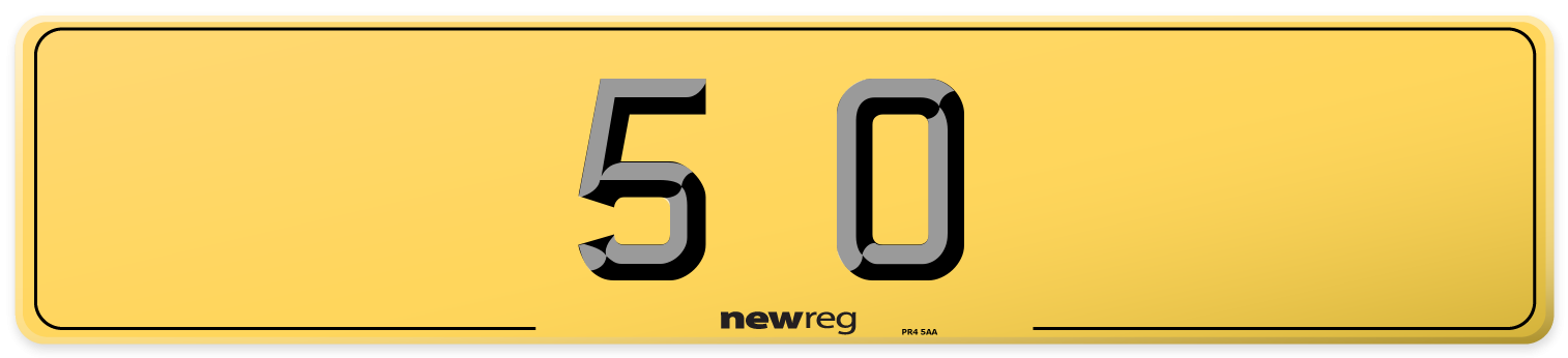 5 O Rear Number Plate
