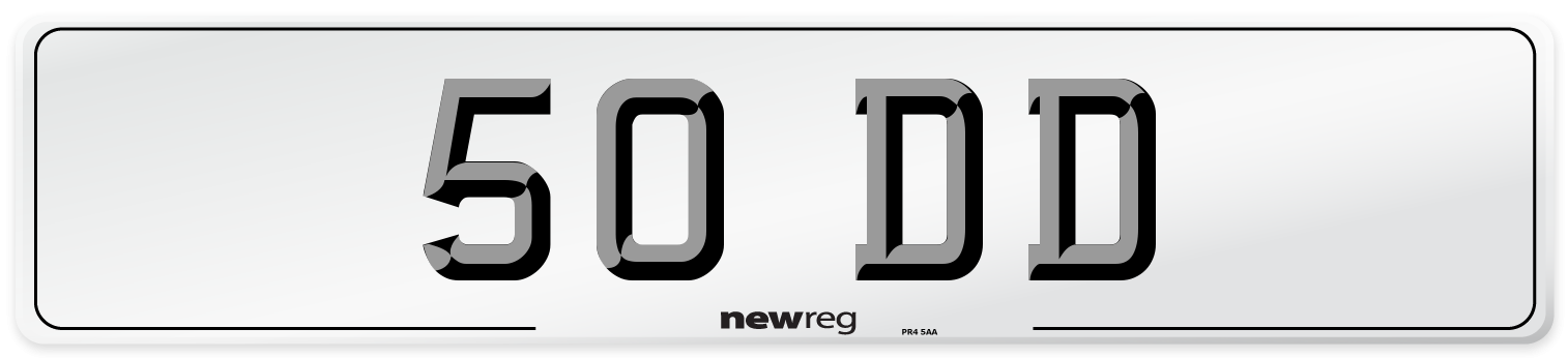 50 DD Front Number Plate