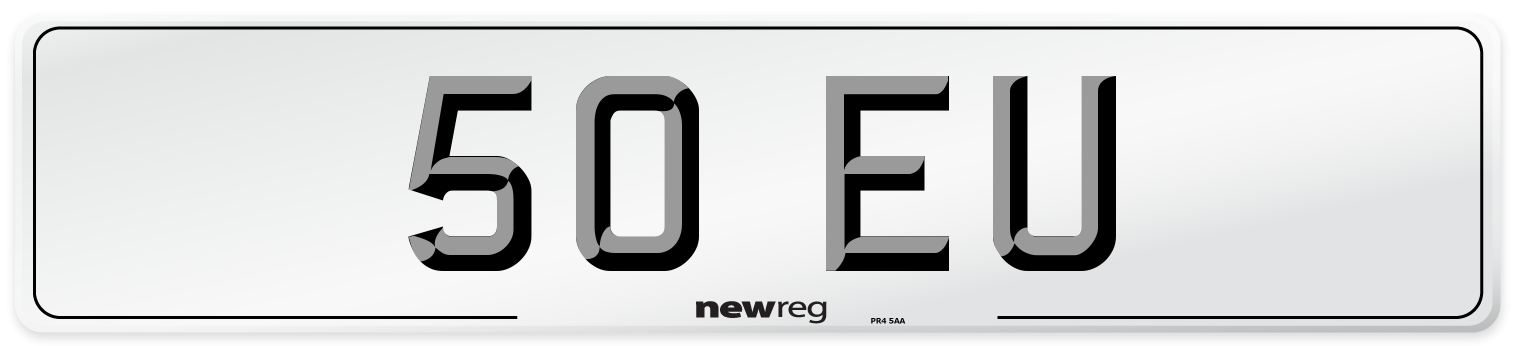 50 EU Front Number Plate