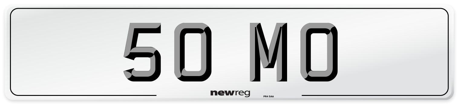 50 MO Front Number Plate