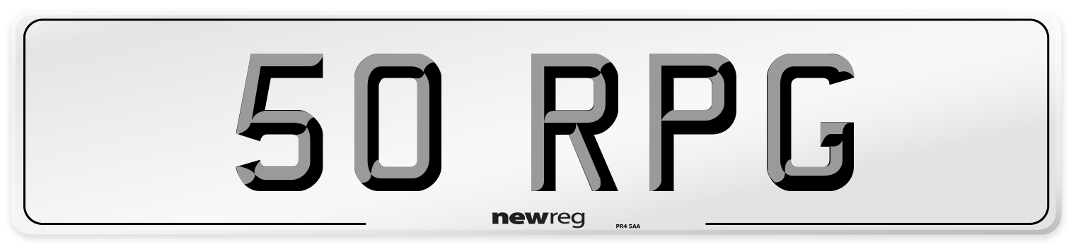50 RPG Front Number Plate
