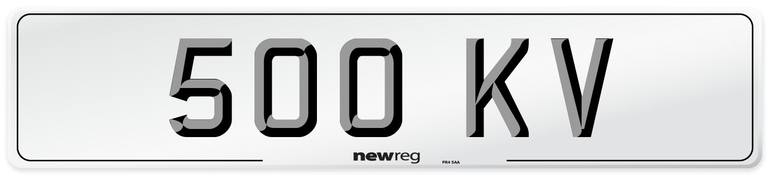 500 KV Front Number Plate