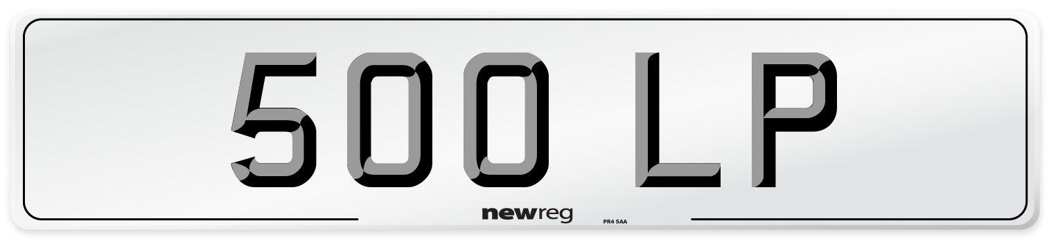 500 LP Front Number Plate