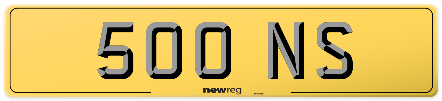 500 NS Rear Number Plate