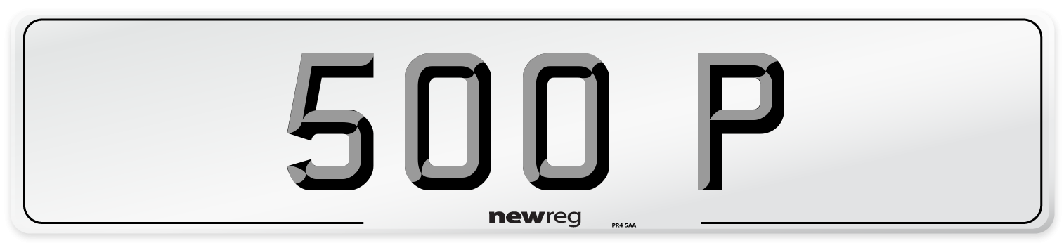 500 P Front Number Plate