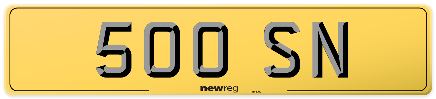 500 SN Rear Number Plate
