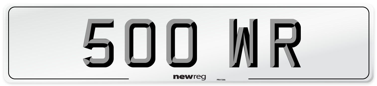 500 WR Front Number Plate