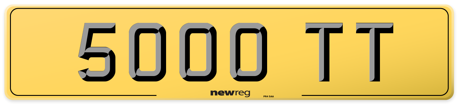 5000 TT Rear Number Plate