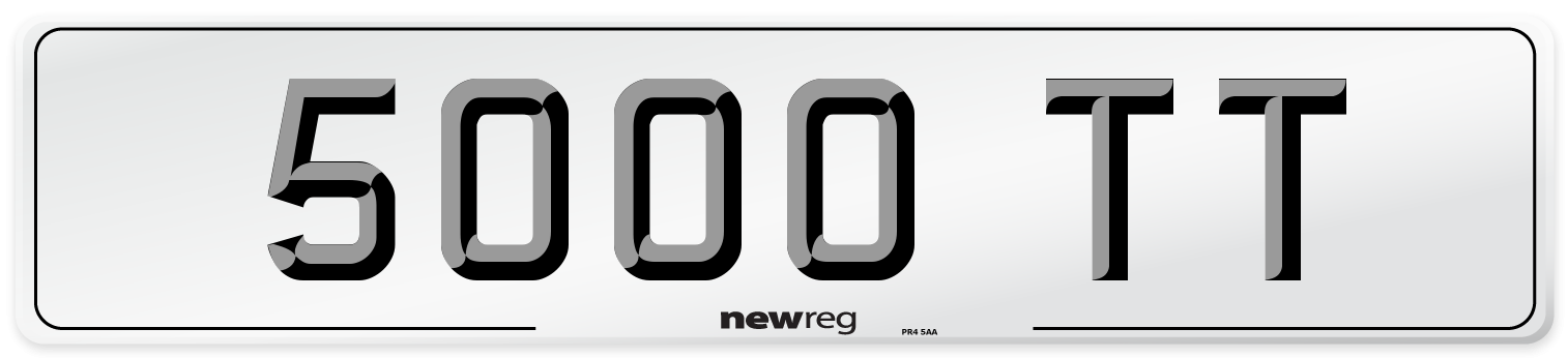 5000 TT Front Number Plate