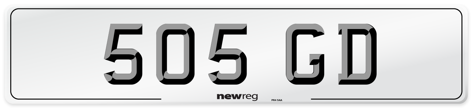 505 GD Front Number Plate