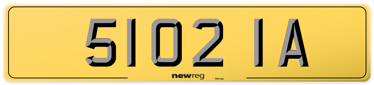 5102 IA Rear Number Plate