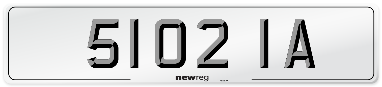 5102 IA Front Number Plate
