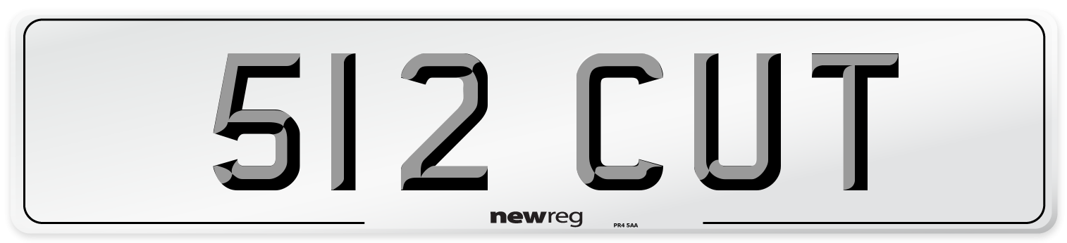 512 CUT Front Number Plate