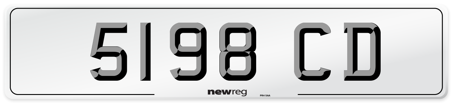 5198 CD Front Number Plate