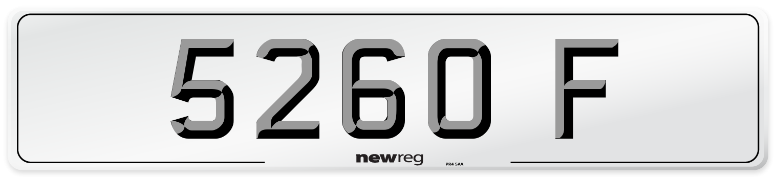5260 F Front Number Plate