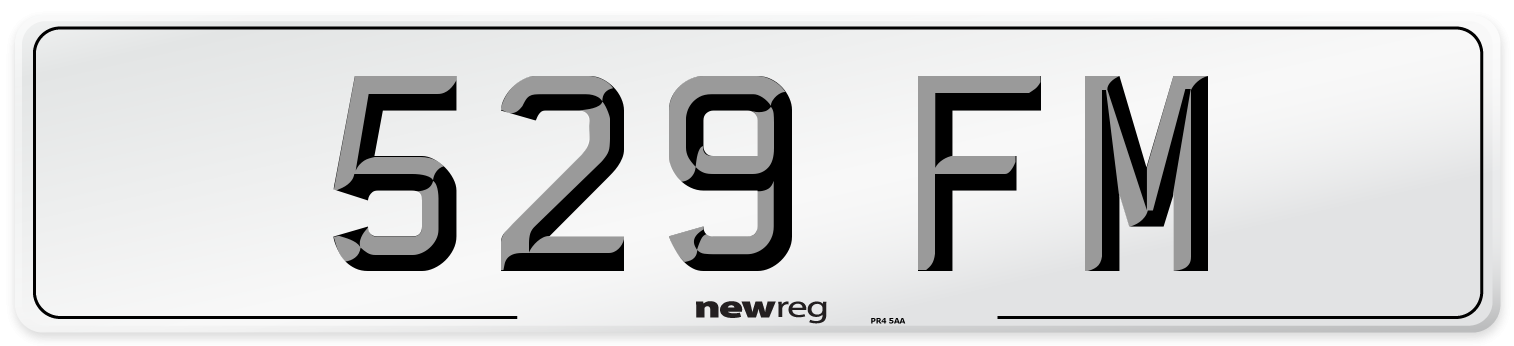529 FM Front Number Plate