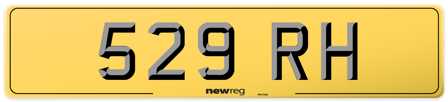 529 RH Rear Number Plate