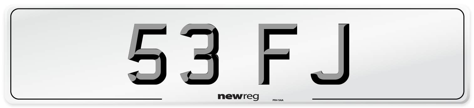 53 FJ Front Number Plate
