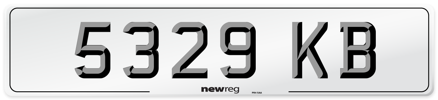 5329 KB Front Number Plate