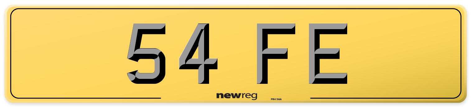 54 FE Rear Number Plate