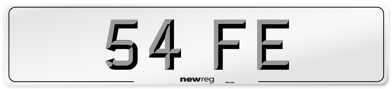 54 FE Front Number Plate